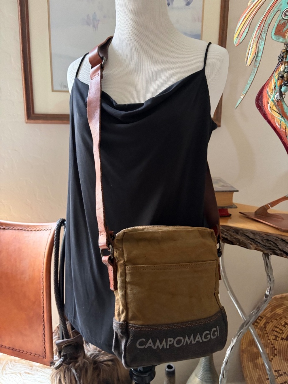 Campomaggi Canvas and Leather Bag NWT